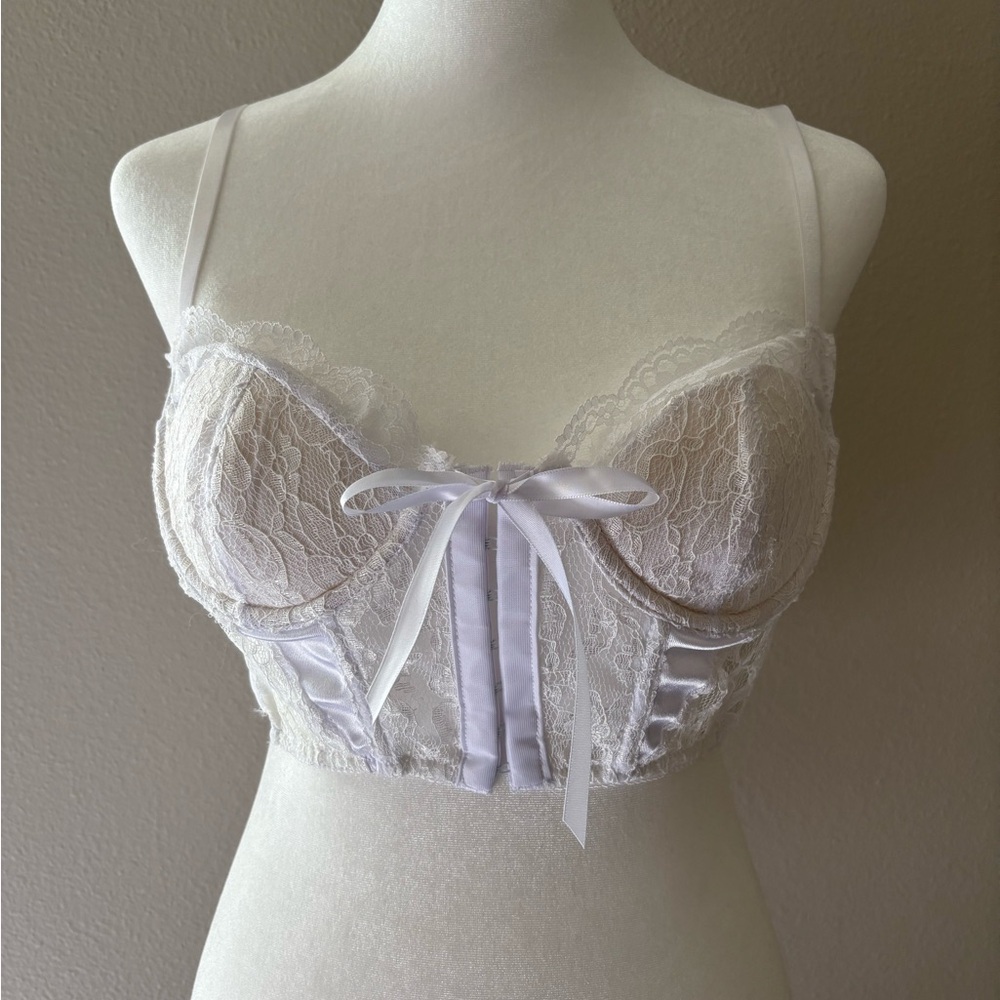 Nasty Gal White Lace Bustier